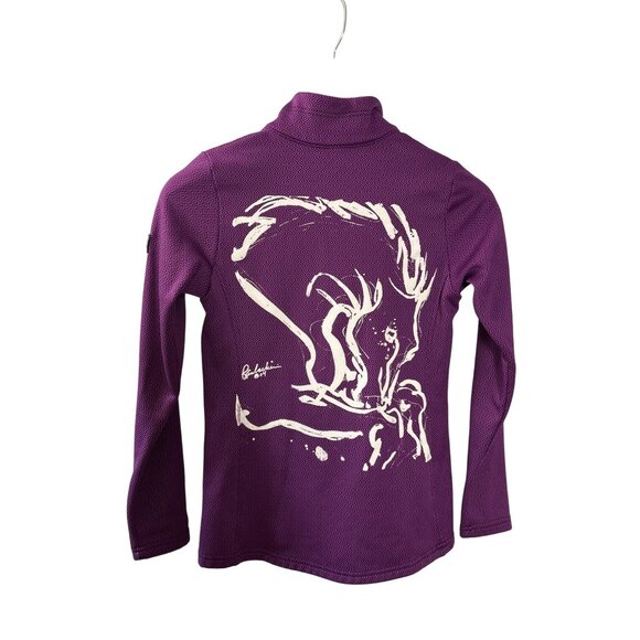 Kerrits Horse Graphic Geometric Pattern Quarter Zip Pullover Riding Jacket Women - Picture 6 of 9